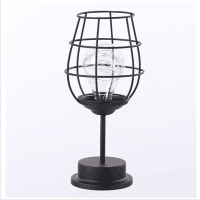 LumoCage LED Filament Bulb In Iron Table Lamps