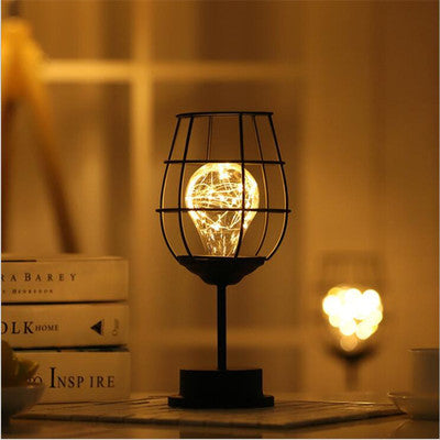 LumoCage LED Filament Bulb In Iron Table Lamps