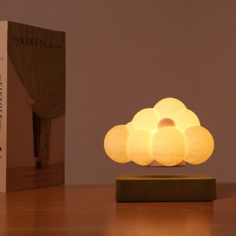 Levitating 3D Cloud Lamp with Touch Lighting