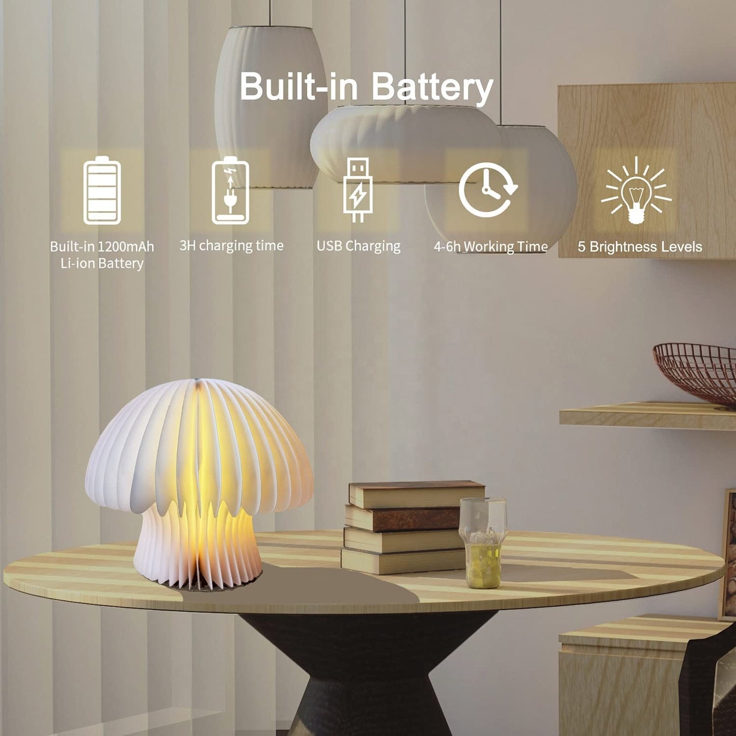 Jellyfish Foldable Paper Night & Mood Lamp